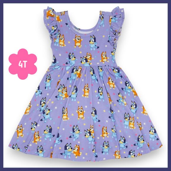 Little Sleepies Bluey and Bingo Flutter Twirl Dress 4T NIB - Picture 1 of 2
